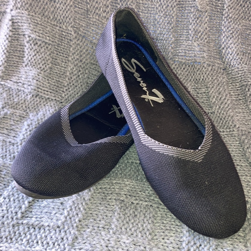 Seven7 black ballet flats sz 8 - Picture 2 of 10